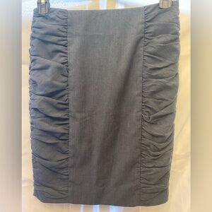 Cartonnier Anthropologie Charcoal Ruched Pencil Skirt Sz 4